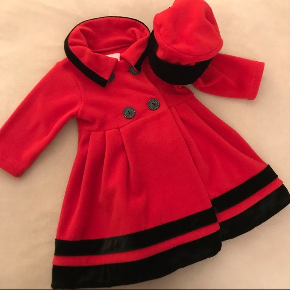 NWT New Sophie Rose Toddler Girls Microfleece Coat Black 2T